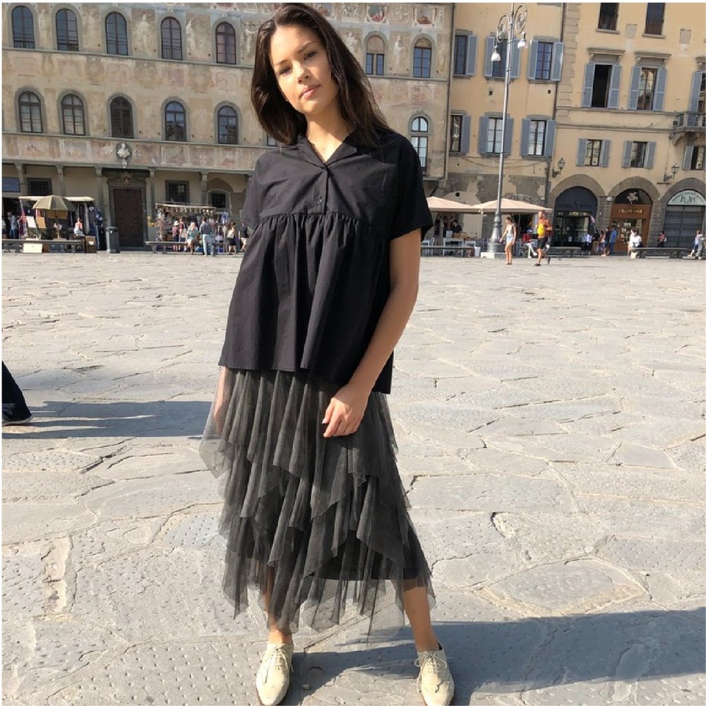 NEW! Italian Tulle Layered Skirt summer boho brunch date night party chic hip